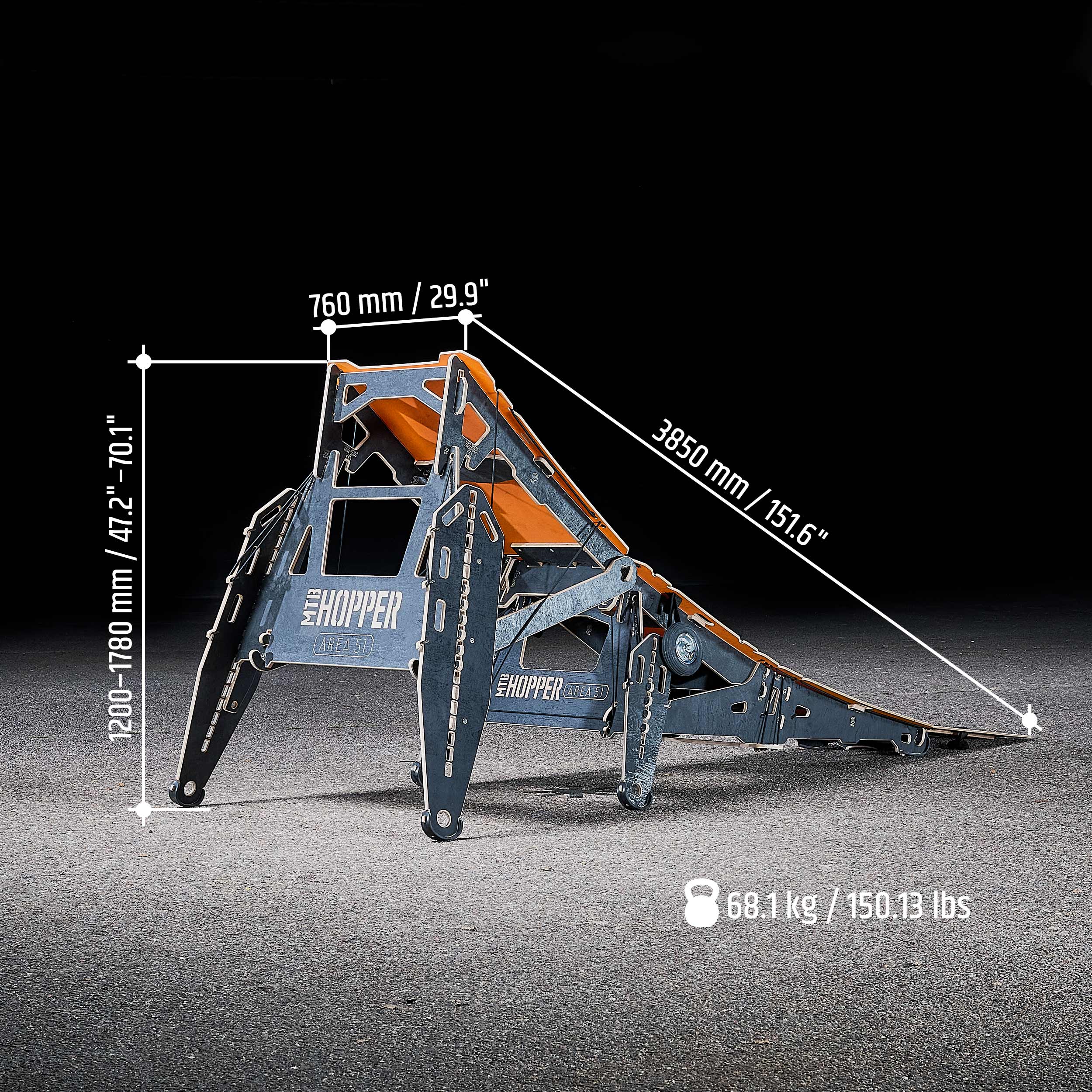 Extension for AREA 51 ramp | Iconic Bike & Motorcycle Jump Ramp
