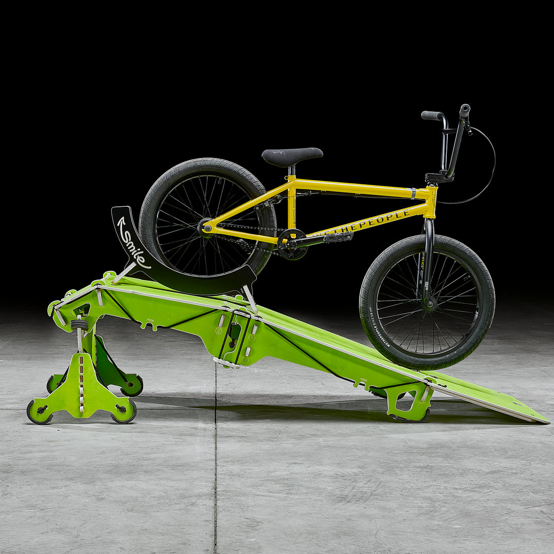 MTB HOPPER Street – Faltbare BMX/Dirt-Rampe, Verstellbare Beine (53–62 Cm), Arbeitsfläche 145x43 Cm, Radius R3000, Für Urbane Tricks Und Sprünge