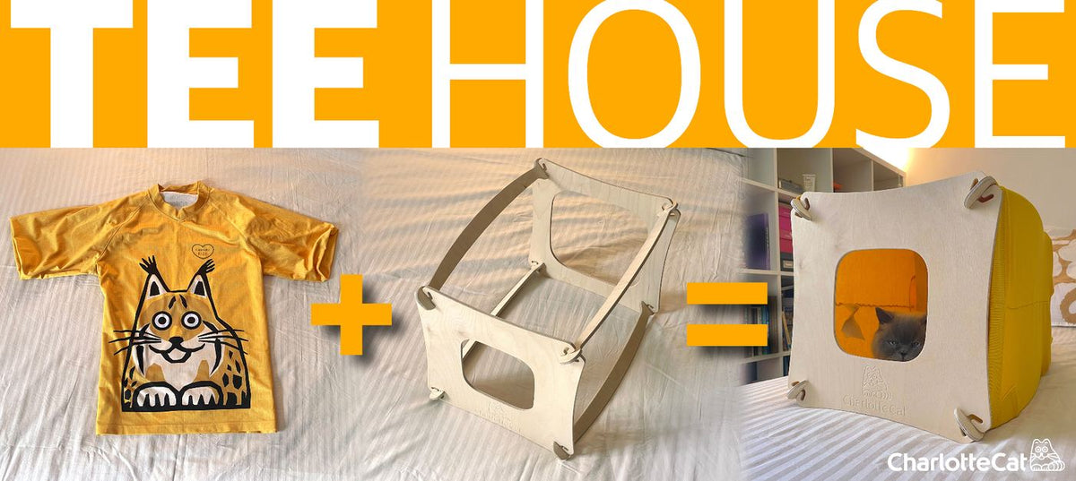 A t-shirt plus a modular wooden frame equals a cozy Tee-House